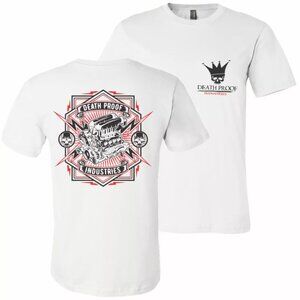 Death Proof Industries Engine Block T-Shirt Hot Rod Speed Shop Fan Tee 90